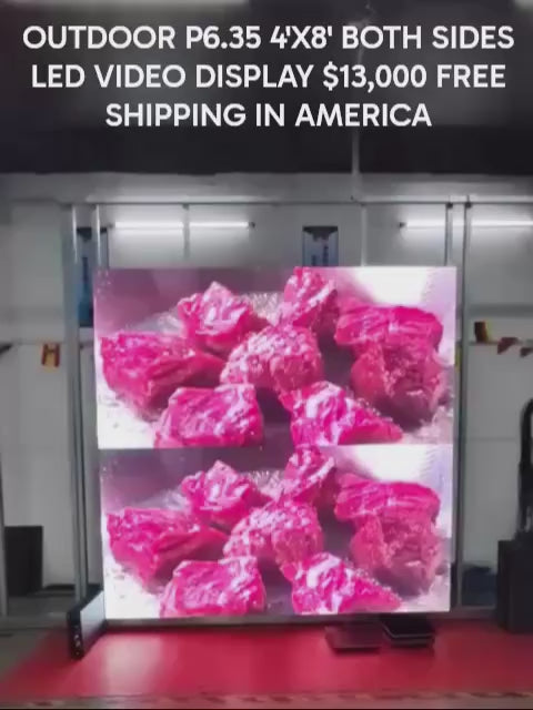 4' x 8' 2-sided P 6.35 with processor and free shipping